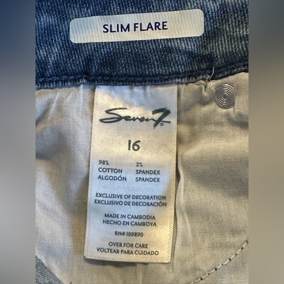 Seven7 Size 16 Felicity High Rise Slim Flare Jeans NWT - Picture 7 of 11